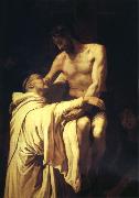 RIBALTA, Francisco Christ Embracing St.Bernard oil painting reproduction
